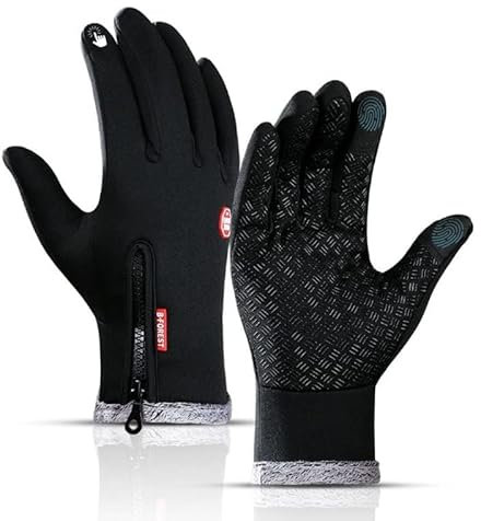 Toupeone Winter Handschuhe Damen, Unisex Touchscreen Warm Handschuhe, Wasserdicht, Winddicht & rutschfest-L