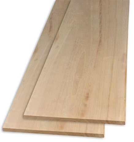 Paulownia Holz zum Basteln 2er Set Bretter 81x20x1,8cm Das Aluminium der Hölzer Regalboden Modellbau Wohnmobil Instrumente Wassersport