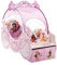 Disney Prinzessin Kutschen-Kleinkindbett, stabile Holzwerkstoff-Konstruktion, geschützte Seiten, Holzlatten, passend für 140 x 70 cm große Matratze (Matratze nicht im Lieferumfang enthalten)