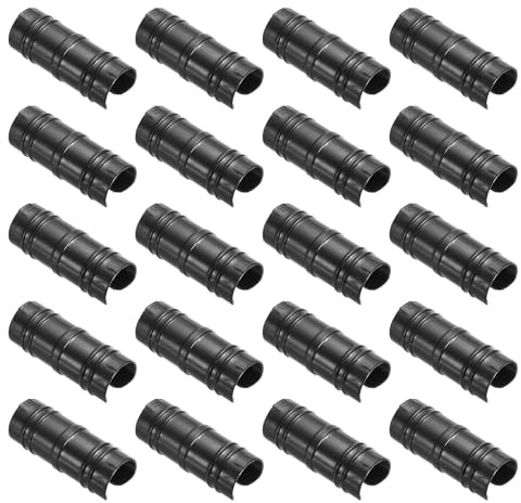 PATIKIL 60-Pack Greenhouse Clamp Plastic Clips for 1 1/4 32mm Pipe Black