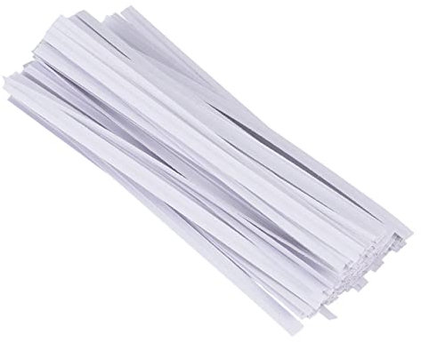 TOPPERFUN Papierdraht Weiß Bindedraht Weiß Mit Papier Umwickeltem Eisendraht Für Versiegelungsstreifen Bastelverpackungen Geschenkpapierbinder Versiegelung Verpackungsbeutel