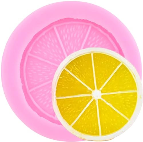 XMOLDNMS Moules en silicone en forme de tranches de citron pour décoration de gâteaux, bonbons, chocolat, pâte à sucre, argile polymère