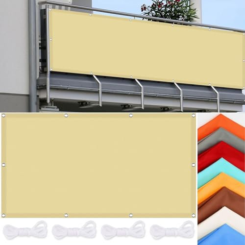 Sonnenschutz Sunsegel 250 x 450 cm Rechteckig Baldachin Garten Segel 98% Uv-Schut Wetterschutz mit Seil für Draußen Patio Terrasse Camping, Sandgelb