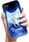 Handyhülle für iPhone SE (2022) / SE 2020/8 / 7 Hülle Tier Muster Motiv Weich TPU Silikon Schwarz Case für Mädchen Jungen Dünn Slim Soft Cover - Rose Wolf