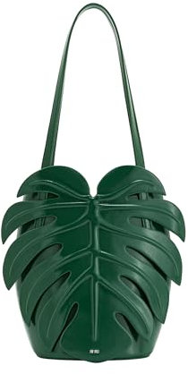 JW PEI Damen Cecelia Leaf Shape Umhängetasche, Grün