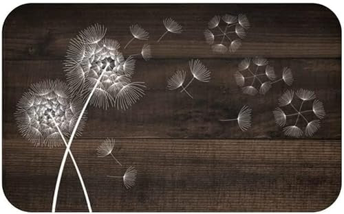 Türmatte Lustiger Pusteblumen-Memory-Schaum Anti-Rutsch Türvorleger Strapazierfähige Schuhmatte Wetterfest Fußabstreifer Für Flure Teppich 40×60Cm