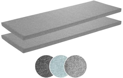 sleepling 2er Set Bierbankauflagen mit Bezug 220 x 25 x 4 cm, extra Dicke Auflage für gängige Bänke und Bierzeltgarnituren, hellgrau