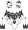 TaleMoon Gothic Schmuck Accessoires,Gothic Glitzersteine Gesicht Spitze Choker Armbänder Damen,Spitze Steampunk Accessoire,Steampunk Kostüm Damen,Vampir Kostüm Damen Zubehör für Halloween Karneval