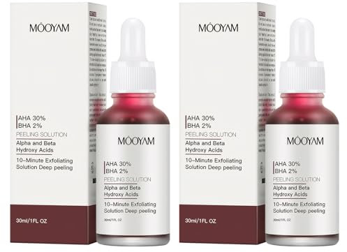 2 Flaschen Aha Bha Peeling,The Ordinary Peeling Solution,Peeling Solution Aha 30% Bha2%,Feuchtigkeitsspendendes Anti-Aging für Klare Poren,Feine Linien und Strahlende Haut