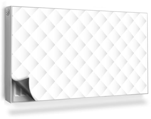 Cache Radiateur 110x60 cm Couverture Magnétique Facile à Installer Tapis Design pour Radiateurs pour Salon et Cuisine Protège et Décore - Matière matelassée Brillante, Glamour élégant