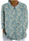 Linen Tops for Women UK Plus Size Long Sleeve Pleated Wedding Blouse My Orders Womens Essentials Top Summer Casual Tee Tshirt Ladies 2024 Floral Print Daily Tees Tunic Blouses (01-A-Blue, L)
