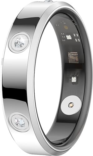 Smart Ring Damen Herren Rosegold Silber Fitnessring für Damen Schmal Menstruation Herzfrequenz Schrittzähler Schlafmonitor Schmuck Ring Smart Fitness Ring Kalorien Aktivitätstracker Android iOS