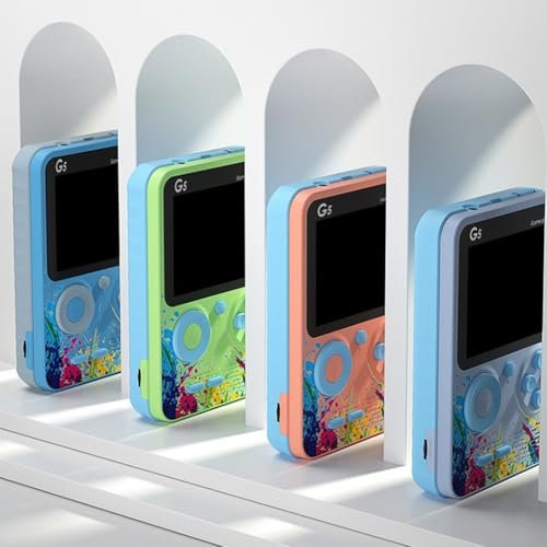 Emmenez la nostalgie n'importe où pour console de jeu portable G5 avec 500 jeux rétro et sortie TV (bleu)