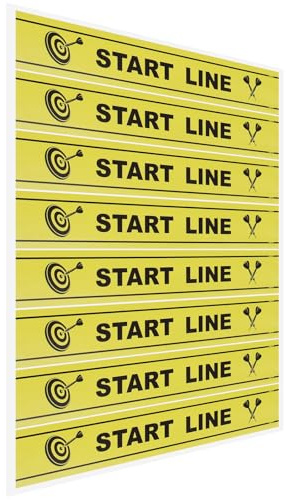Lurrose Dart Wurfgrundleine Bodenmarkierung aus PVC Gelbe Spielfeldmarkierung mit Klarer und Sichtbarer Linie Strapazierfähig für Dartspieler und Partyspiele