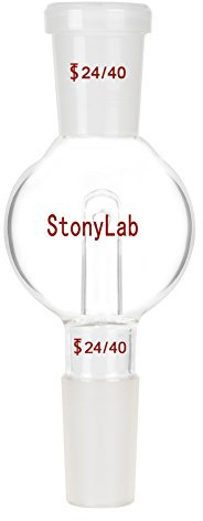 stonylab Rotationsverdampfer Bump Trap 24/40 äußeres oberes Gelenk, 24/40 Standard Konus inneres unteres Gelenk, 100 ml
