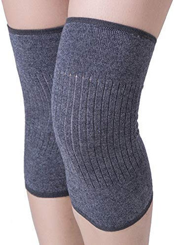 Stretchy Knee Sleeves Non-slip Compression Knee Support Thermal Leg Warmers Wool Knee Pads Brace Band Joint Pain & Arthritis Relief Knee Wraps Best for Yoga, Running, Training, Cycling, Walking, Sleep