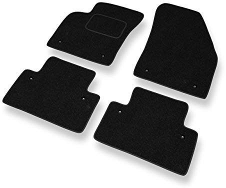 Mossa - Fußmatten Auto kompatibel mit Volvo C70 II (2006-2014) - schwarz Automatten Autoteppiche 1