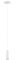 lightling modern Pendellampe Julie, 1-flammige Pendelleuchte weiß matt Metall, Esszimmer Küche Wohnzimmer, 1 x GU10 max. 35W, ø 6 cm, höhenverstellbar max. 150 cm
