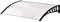 Outsunny Tejadillo de Protección contra Sol y Lluvia Marquesina para Puertas de Exterior Marquesina de Techo Diseño Moderno Aleación de Aluminio Duradero 122x89x24 cm Transparente