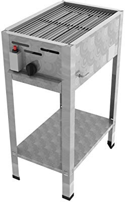 ChattenGlut Professional Gastrobräter 1-flammig - Tischgerät Edelstahl Stahlbrenner - Gasbräter 340x530x800mm