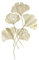 Wanddekoration aus goldfarbenem Metall, groß, Ginkgo-Blätter-Ornamente, Wanddekoration aus Metall, zum Aufhängen an der Wand, für Wohnzimmer, Schlafzimmer, Büro, Arbeitszimmer, Groß