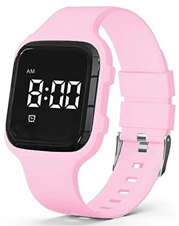 e-vibra Vibrierende Alarmuhr, Töpfchen-Trainingsuhr Wasserdichte medizinische Erinnerungsuhr mit 15 täglichen Alarmen (Baby Pink)