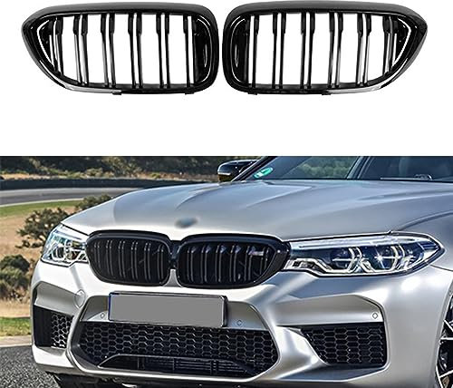 PAISEN Kühlergrill für 5er G30 G31 ,Zubehör Sport Frontgrill,Glanz Schwarz Doppelsteg Sport Kühlergrill Einfache Montage | Premium ABS Material