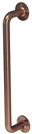 Rothley Grab Rail Mobility Disability Aid - Antique Copper Handle Bathroom Outdoor - 457x25mm
