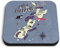 1x Square MDF Magnet 5cm - New Zealand Auckland Map Landmarks - Fridge Locker Office Whiteboard Toolbox #58713