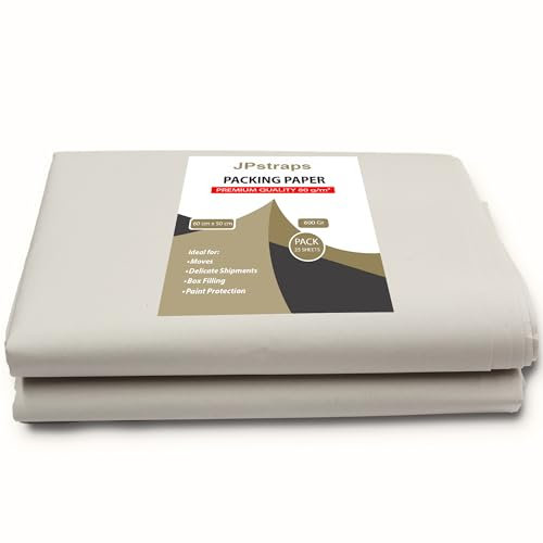 JPstraps - Packpapier 60 x 50 cm – Verpackungsmaterial für Umzug & Schutz – Packseide für Verpackung, Basteln & Quilten (25 Stück / 60 cm x 50 cm)