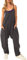 Litthing Salopette Donna Estiva Casual Pantaloni Baggy Oversize Allentata Con Zip Jumpsuit Premaman Larga Overall Taglie Forti Spalline Sottili Tinta Unita Con Grandi Tasche Senza Maniche Comoda