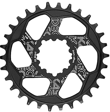 DJC GXP Kettenblatt Direktmontage 3 mm Offset rundes Kettenblatt für Sram GXP Interface Kurbelgarnitur Aluminium leicht 30 32 34 36 38 Zähne (32T)