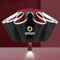 LAPOOH Automatic Umbrella for Smart 451 453 Fortwo Forfour with LED Flashlight Reflective Stripe Reverse Light Umbrella Accessories,-Red