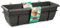 Tradineur - Jardinera para balcón con Plato Integrado y Soporte metálico - PLFT - Fabricado en plástico - Capacidad de 12 L - 17 x 60 x 19,5 cm - Color Antracita