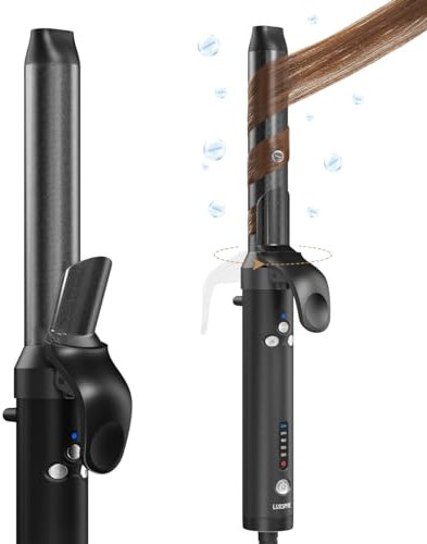 Luxspire Automatischer Lockenstab, 25 mm Große Locken Rotierender Lockenstab Ionen Auto Haar Curler Nano-Titan Beschichtung Lockenwickler, 120-230℃ Professionell Lockenstab für Lange Haare, Schwarz
