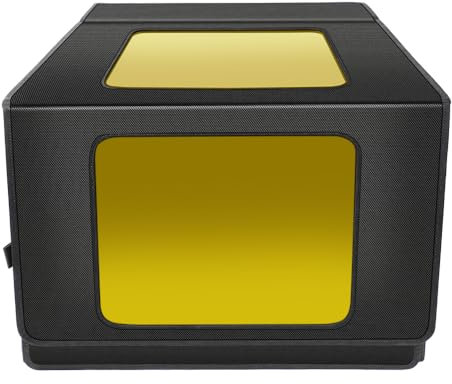 Caja de fresadora CNC, 530 x 480 x 410 mm, carcasa plegable con orificio de extracción, ignífugo, impermeable e insonorizada para modelos de fresadoras 3018