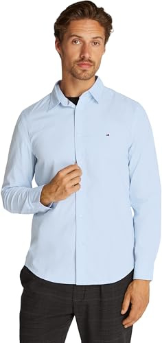 Tommy Hilfiger Men’s Flex Poplin Kent Collar Business Shirt, Blue (Sweet Blue), XXXL