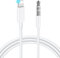 Rydkas Câble auxiliaire pour iPhone, câble audio 1 m pour Lightning Jack 3,5 mm adaptateur casque pour iPhone 14/13/12/11, utilisé pour radio, haut-parleurs, casque - blanc