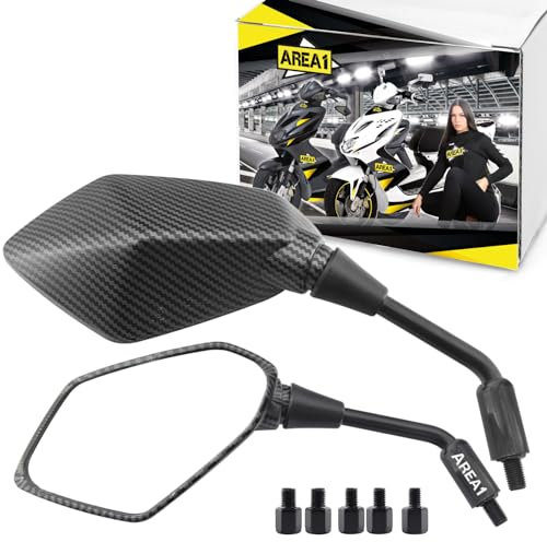 Area1 Rückspiegel Spiegel Set kompatibel mit REX/kompatibel mit RS 400, 450, 460, 500, 600 Monza Bergamo (V69)