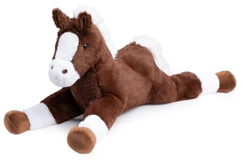 BEJOY Plüschtiere Pferd, großes Teddy Plüschtier, kuscheliges Stofftier Pony für Kinder Freundin Geschenk Geburtstag Weihnachten, 80cm