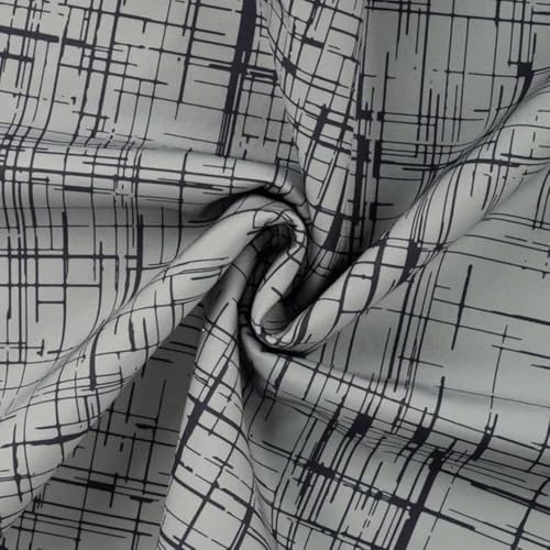 Softshell, Strichmuster auf Grau als Meterware, 50 cm