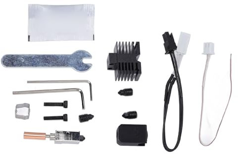Hotend -Kit 0,4 Mm 0,6 Mm 0,8 Mm Gehärteter Stahldüse Schnellerheizung 3D -Drucker -Kit mit CUCRZR NI -geplattter Heizblock für QIDI X Plus3 X Maximum3 Q1 Pro