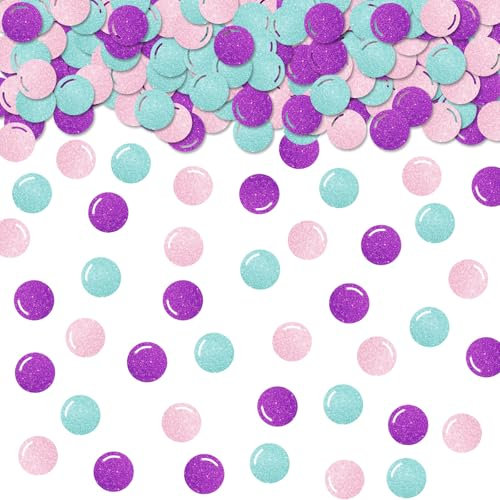 100 Stück Seifenblasen Konfetti, rosa Glitzer Bubble Geburtstag Tischkonfetti, Luftblasen Papier Ausschnitte für Babyparty/Pool Party Tischdekoration