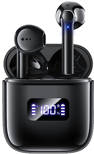 EF1 Wirelees Earbuds,Bluetooth In Ear with Noise Cancelling Mic, 3D HiFi Stereo Headphones, 48H Playtime, IP8 Waterproof Wireless Earphones