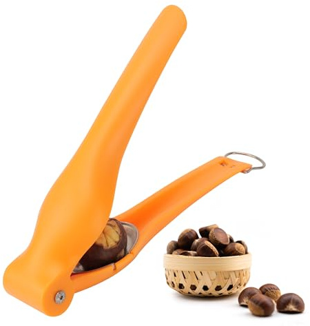 TJ POP Pelapatate per castagne, strumento durevole per tagliare castagne, clip portatile per castagne, nocciole, nocciole, nocciole, nocciole, nocciole, aprifrutta secca, utensile da cucina ergonomico