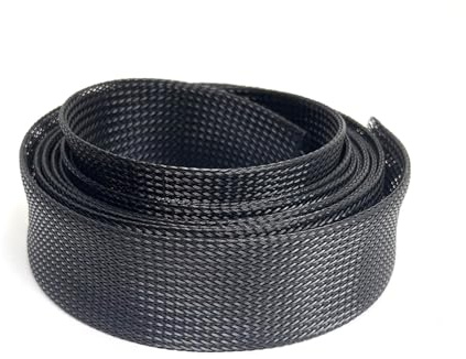 Gaine de câble isolée en PET noir de 3 mètres, gaine de protection for ligne de données, tube en nylon ignifuge(40mm)