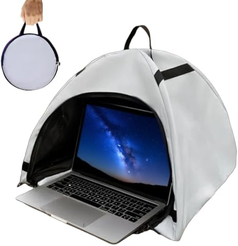 Genikeer Laptop- Tragbare, blendfreie Abdeckung als Sonnenblende | Laptop-Sonnenschutz-Unterstand Für Outdoor-Einsatz, Am , Auf Der Terrasse, Im Garten, Auf Reisen, Im Urlaub Sowie Beim