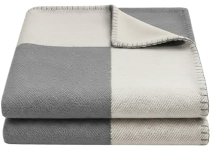 Xalveria Luxusdecke Kaschmir & Wolle – Kuscheldecke für Sofa & Sessel | 130 × 180 cm, Weiche Wohndecke, Stilvoll und wärmend, Ganzjährig einsetzbar, Für Sofa, Bett und Sessel