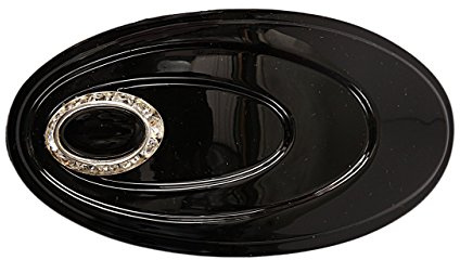Caravan Jet/Kristall Stein oval Hand verziert Automatische Haarspange
