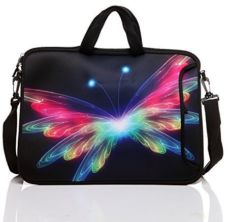 Laptop-Umhängetasche für 25,4 cm (10 Zoll) Netbook/iPad Pro/Air (Neopren, Schmetterling-Design)